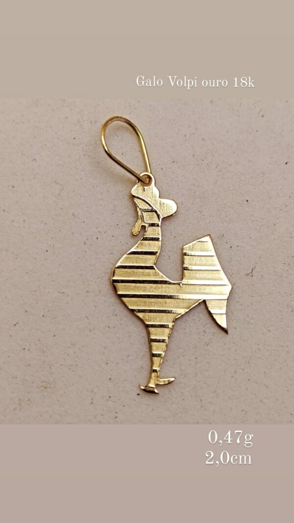 PINGENTE GALO VOLPI OURO 18K