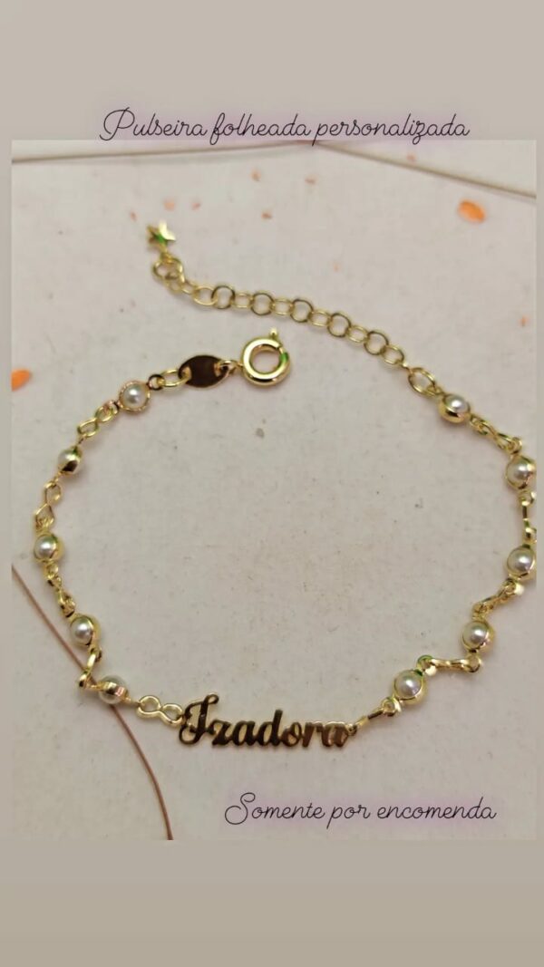 PULSEIRA PERSONALIZADA INFANTIL FOLHEADA