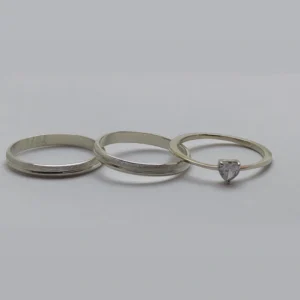 ALIANÇA PRATA 950 TRIO